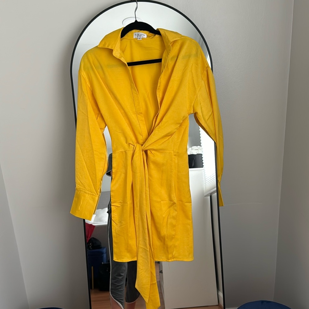 Yellow mini dress